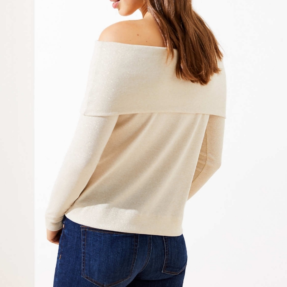 LOFT off shoulder knit top - Picture 3 of 4